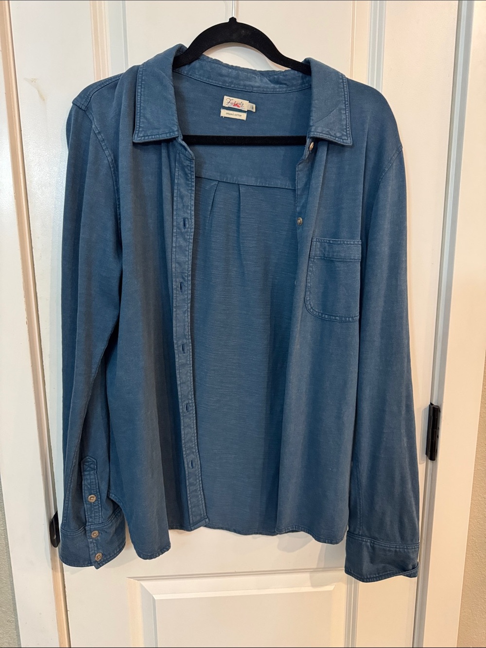 Faherty Blue Button-Down Shirt